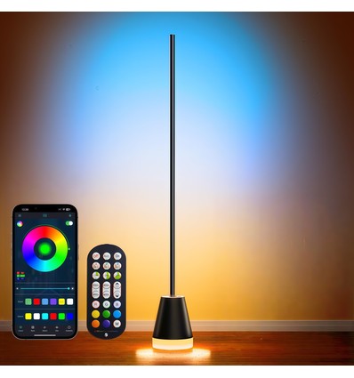145cm RGBIC+CCT hoeklamp - Bluetooth, app-bediening, afstandsbediening, 11W