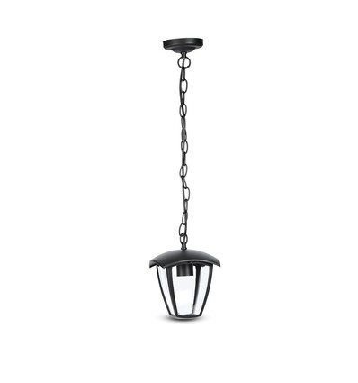 E27 tuinlamp in aluminium - IP44 buiten, zwart, 74cm hoog, zonder lichtbron