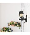 E27 buitenwandlamp / lantaarn - Mat zwart, IP44, opwaarts licht, exclusief lichtbron