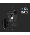 E27 buitenwandlamp / lantaarn - Mat zwart, IP44, opwaarts licht, exclusief lichtbron