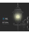 E27 buitenwandlamp / lantaarn - Mat zwart, IP44, opwaarts licht, exclusief lichtbron