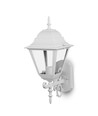 E27 wandlamp Large - Mat wit, aluminium en glas, 44,5cm hoog, zonder lichtbron