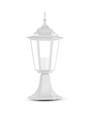 40cm witte tuinlamp, E27 - Mat wit, IP44, aluminium, zonder lichtbron