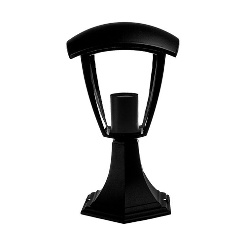Zwarte tuinlamp / bolderkar - E27 fitting, IP44 buiten, aluminium, zonder lichtbron