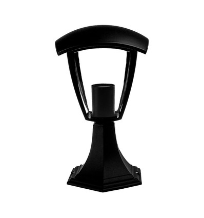 Zwarte tuinlamp / bolderkar - E27 fitting, IP44 buiten, aluminium, zonder lichtbron