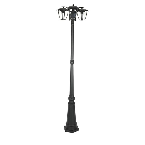 199cm 3 x E27 tuinlamp - IP44, grafietzwart, aluminium, 3 jaar garantie