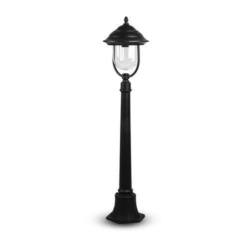 1,1m tuinlamp voor E27 - Zwart, IP44, aluminium, 111cm hoogte, zonder lichtbron