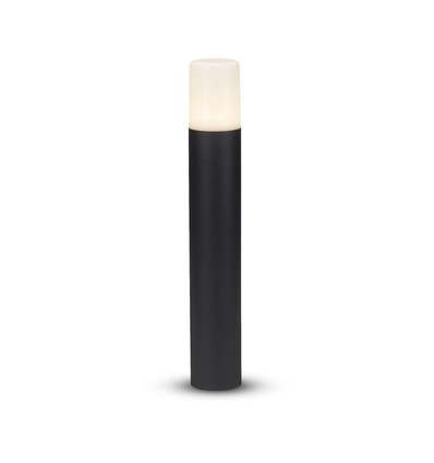50cm GU10 tuinlamp/bolder - IP54 buiten, rond, zwart, aluminium, zonder lichtbron