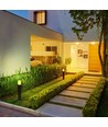 50cm GU10 tuinlamp/bolder - IP54 buiten, rond, zwart, aluminium, zonder lichtbron