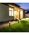 50cm GU10 tuinlamp/bolder - IP54 buiten, rond, zwart, aluminium, zonder lichtbron