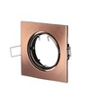 GU10 Brons inbouwspot - Vierkant, gat: Ø7,4 cm, afm: 8,2 x 8,2 cm