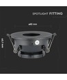 GU10 inbouwspot - Rond, zwart/zwart, aluminium, Ø8,3 cm, gat: Ø7,5 cm, zonder lichtbron