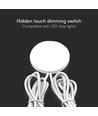 Verborgen touch dimmer voor LED strip - Wit, 12V/24V, tot 2,5cm dikte