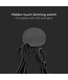 Verborgen touch-dimmer voor LED - Zwart, 12V (72W), 24V (144W), tot 2,5cm dikte