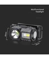 3W LED hoofdlamp - IP43, wit en RGB licht, 8 lichtfuncties, incl. beugel