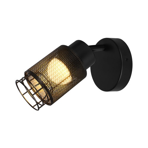 6W designer wandlamp - Mat zwart, 3000K, 720lm, IP20 binnenshuis, incl. lichtbron