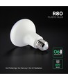 E27 10W R80 LED lamp - Samsung LED chip, 800lm, 120 graden, koud wit