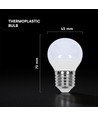 E27 3,7W LED kaarslamp - G45, 320lm, vervangt 25W, 180°