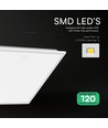 60x60 backlit LED paneel, 40W - 120 lm/W, slim, 18mm hoog, witte rand