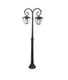 141cm tuinlamp met 2 koppen - Zwart, aluminium, IP44 buiten, 2x E27 fitting, zonder lichtbron
