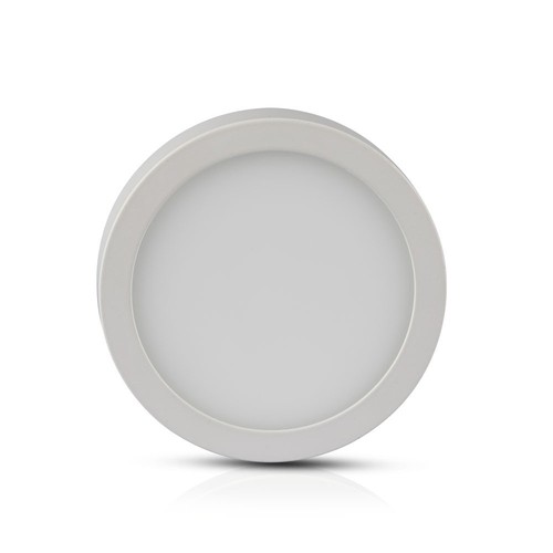 6W Ø9cm LED plafondlamp - 4000K, 420lm, witte rand, rond, incl. lichtbron