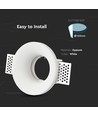 GU10 inbouwspot voor gipsplafond (stucwerk) - Wit, rond, gat: Ø103 mm, afmetingen: Ø100 mm, excl. lichtbron en fitting