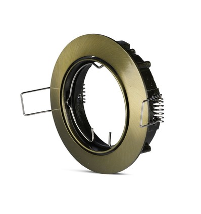 GU10 inbouwspot - Rond, goud, zink, gat: Ø7,5 cm, afm: Ø8,2 cm, IP20 binnen, zonder lichtbron