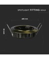 GU10 inbouwspot - Rond, goud, zink, gat: Ø7,5 cm, afm: Ø8,2 cm, IP20 binnen, zonder lichtbron