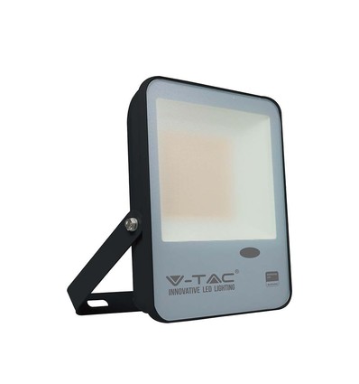 30W LED breedstraler met schemerschakelaar - Samsung LED chip, 100lm/W, IP65, koud wit, zwarte behuizing