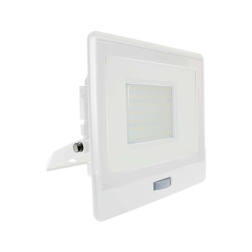 50W LED breedstraler met sensor, Samsung LED chip - IP65, wit, 4000lm, 100 graden stralingshoek