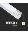 120cm 40W LED lineair pendelarmatuur - Samsung LED chip, wit, 4000K, flicker free, incl. ophangkabels