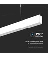 120cm 40W LED lineair pendelarmatuur - Samsung LED chip, wit, 4000K, flicker free, incl. ophangkabels