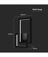 20W LED wandlamp - Zwart, geometrisch design, 3000K, IP20, 2660lm