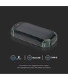 30.000mAh Solar Powerbank met draadloos opladen, 20W - Zwart, 111Wh, aluminium, USB-C PD, zonnepaneel