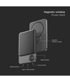 10000mAh draadloze magnetische powerbank, 20W - Ultra-dun, aluminium, MagSafe, digitaal display, space grey