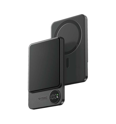 5000mAh MagSafe powerbank in aluminium, 20W - Space Grey, draadloos