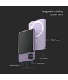 5000mAh ultra-dunne MagSafe powerbank, 20W - Aluminium, paars, draadloos snelladen