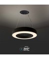 60cm 50W dimbare LED hanglamp - 122lm/W, 6100lm, zwarte ring, 4000K, TRIAC dimbaar
