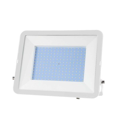 200W LED breedstraler met Samsung chip - 100lm/W, IP65, witte behuizing, wit glas, 6500K