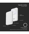 10000mAh magnetische draadloze powerbank, 20W - MagSafe, PD snelladen, LED indicator, wit