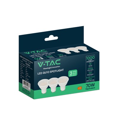 10W GU10 LED spot - 1000lm, Samsung LED chip, 110 graden, vervangt 70W