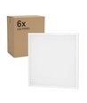 6x LED panelen 60x60 in frame - 40W, voor directe montage
