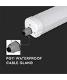 12x V-Tac waterdichte 36W complete LED armatuur - 120 cm, 120lm/W, doorverbonden, IP65, 230V