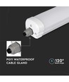 12 st. V-Tac waterdicht 48W compleet LED armatuur - 150 cm, 120lm/W, IP65, doorbedraad 230V