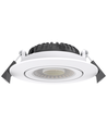 10x 7W low profile inbouwspot RA96 - DimToWarm+CCT, Gat: Ø6,8 cm, Afm: Ø8,3 cm, witte rand, dimbaar