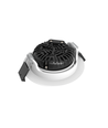 10x 7W low profile inbouwspot RA96 - DimToWarm+CCT, Gat: Ø6,8 cm, Afm: Ø8,3 cm, witte rand, dimbaar