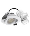 10x 7W low profile inbouwspot RA96 - DimToWarm+CCT, Gat: Ø6,8 cm, Afm: Ø8,3 cm, witte rand, dimbaar