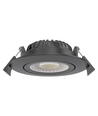 10x 7W low profile inbouwspot RA96 - DimToWarm+CCT, Gat: Ø6,8 cm, zwarte rand, dimbaar