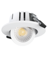 10x 7W Inbouwspot laag profiel RA96 - Direct in isolatie, dimbaar, Gat: Ø6,8 cm, Afm: Ø9,3 cm
