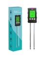 6-in-1 meter - pH, vocht, temperatuur, licht, voeding en luchtvochtigheid